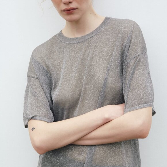 NWT Zara Metallic Silver Matching Set - Picture 7 of 8